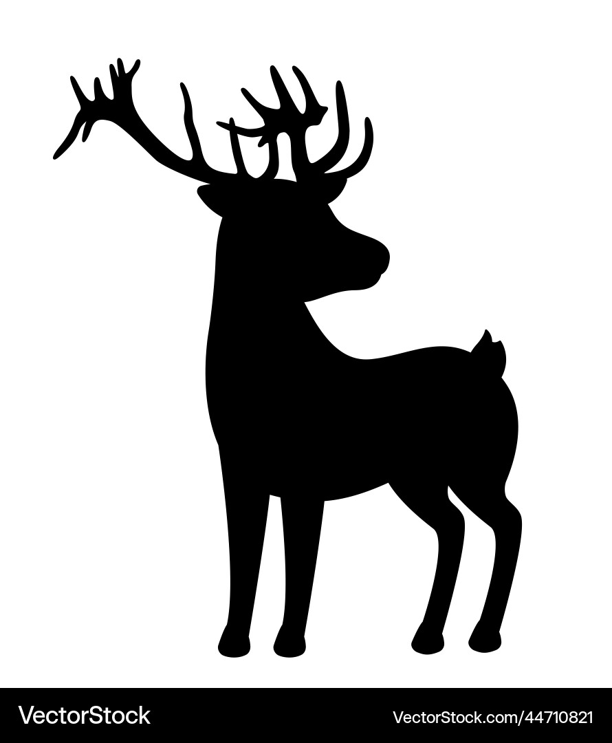 Dark silhouette of deer Dark silhouette of deer vector image