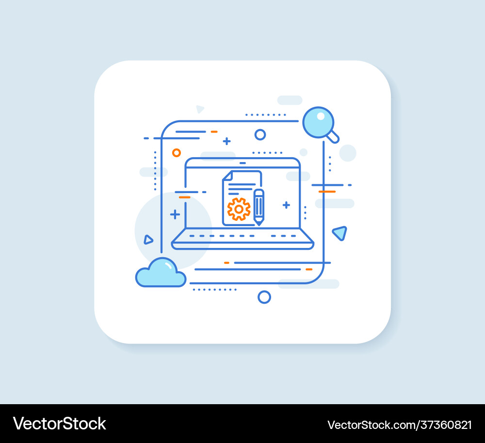 Documentation line icon technical instruction Documentation line icon technical instruction Vector Image