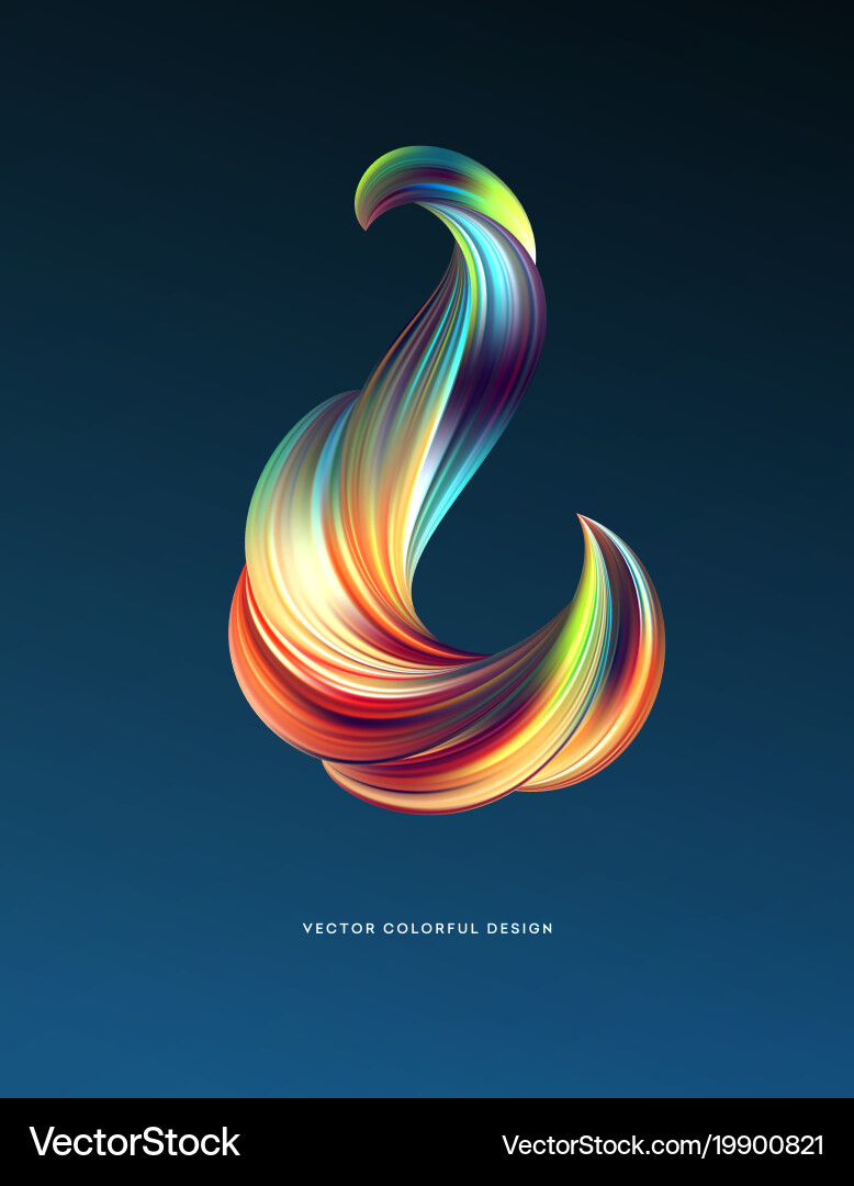 Dynamic Fluid Art - Abstract Motion vector image