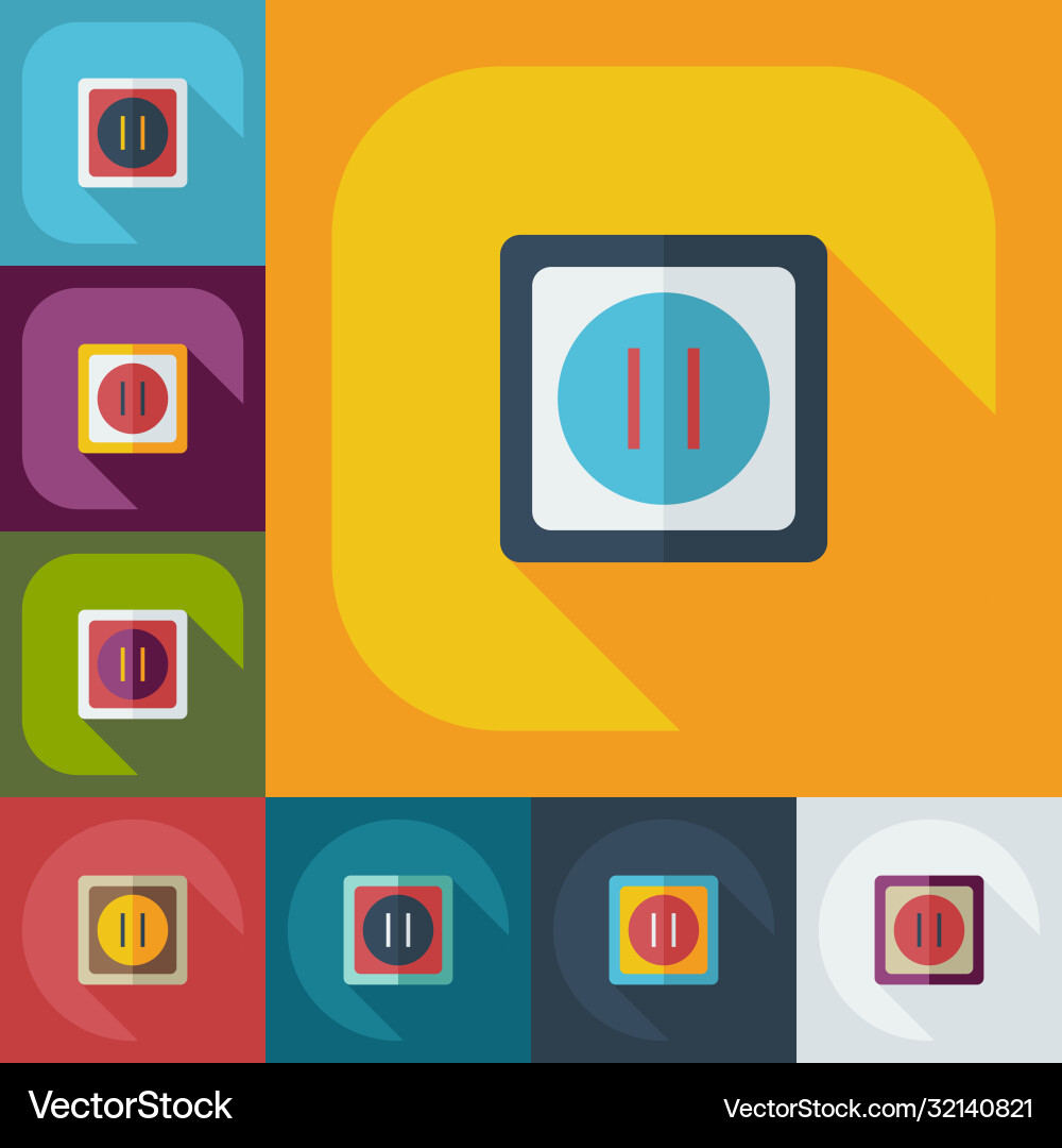 Flat modern design with shadow icons socket Vector Image
