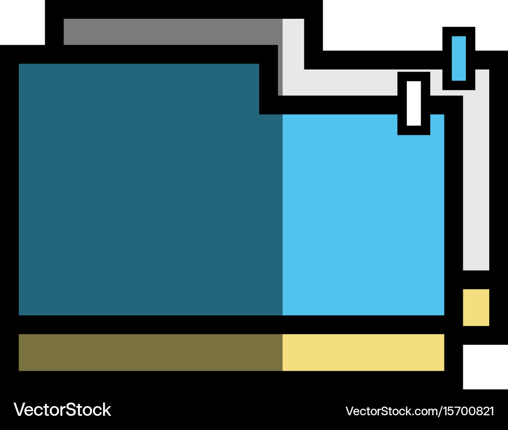 Folder file to save important documents vector image