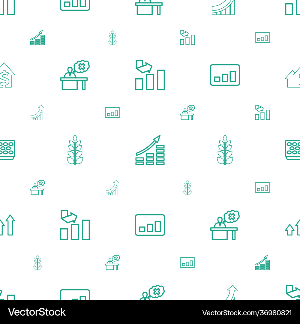 Growth icons pattern seamless white background Vector Image