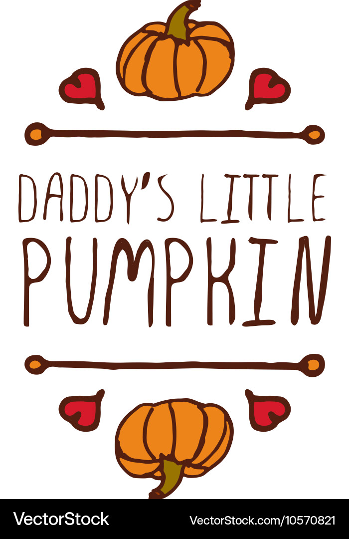 Handdrawn autumn element with text vector image