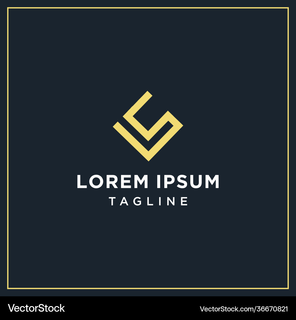 Initial Square Logo - Modern & Bold – Royalty-Free Vector | VectorStock