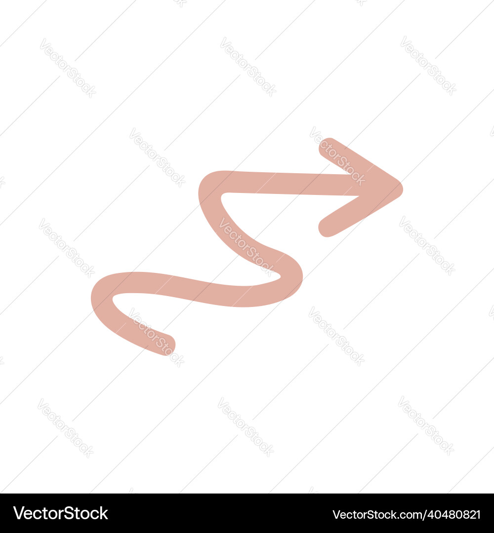 Isolated element an abstract arrow vector image