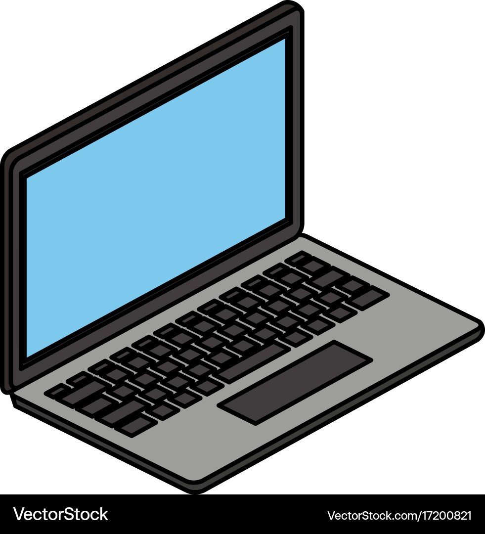Laptop computer icon image vector image