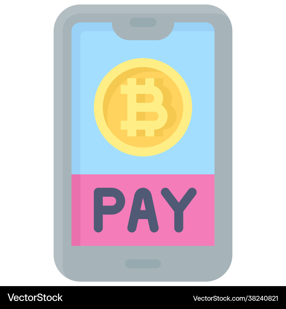 Mobile payment icon cryptocurrency related – Royalty-Free Vector |  VectorStock
