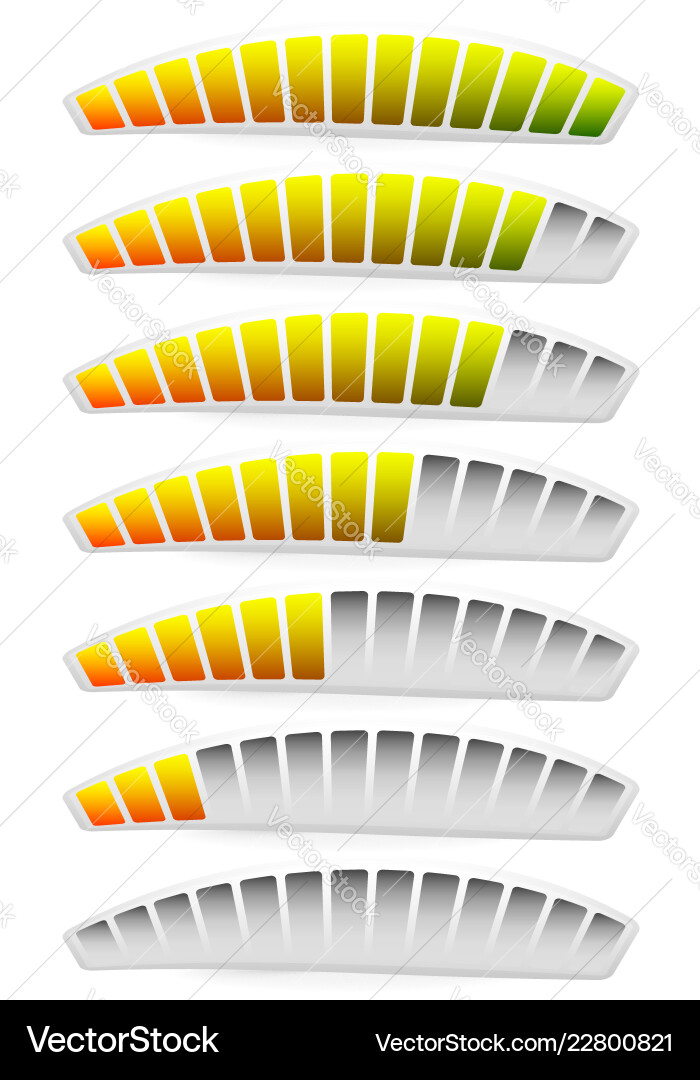Progress loading bars horizontal Progress loading bars horizontal vector image