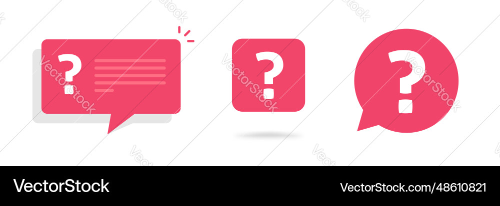 Question mark icon red graphic simple image ask Question mark icon red graphic simple image ask vector image