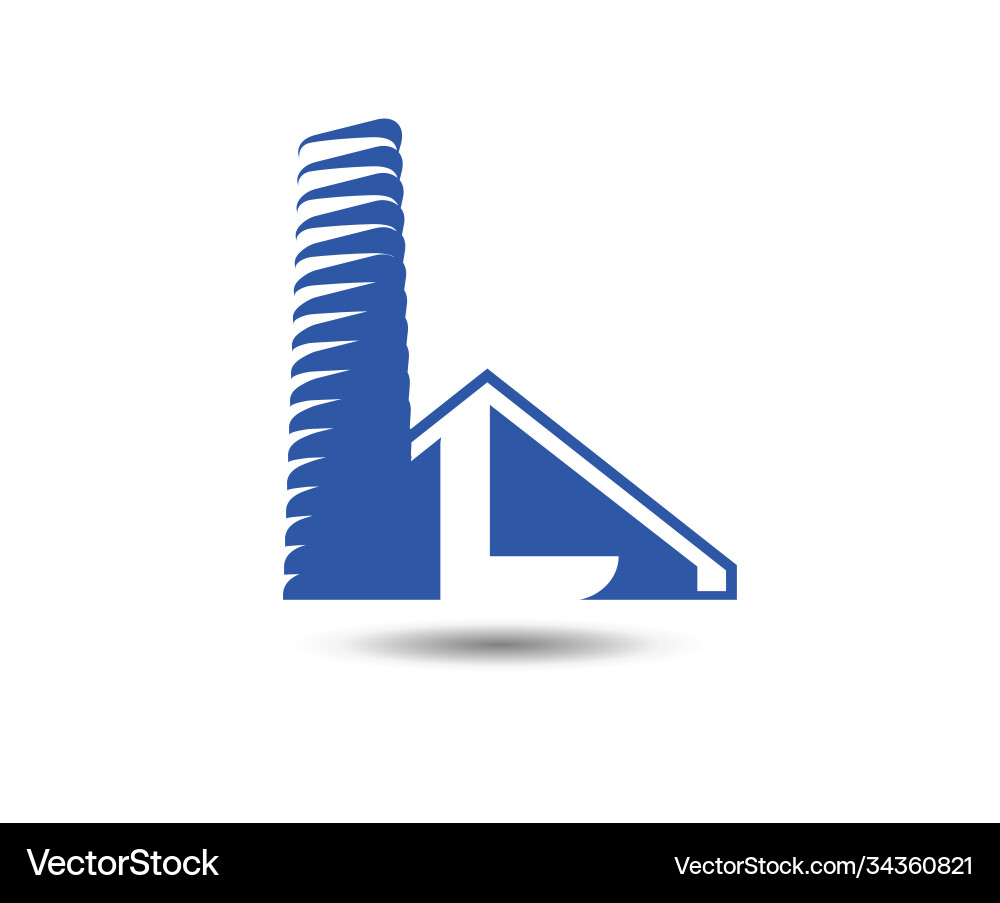 Real estate logo template letter l Real estate logo template letter l vector image