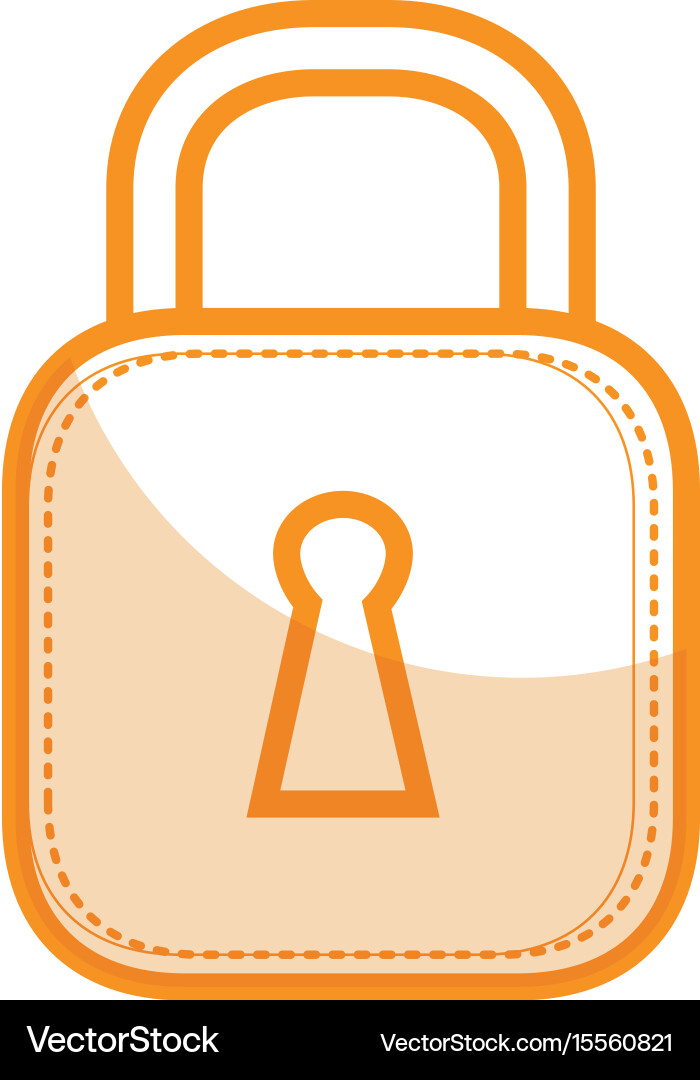Safe secure padlock icon vector image