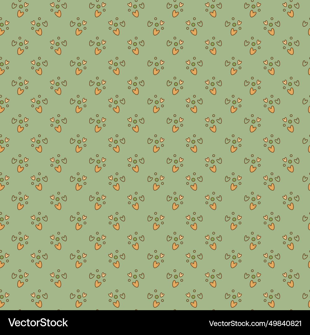 Seamless pattern with heart and circle shapes Seamless pattern with heart and circle shapes vector image