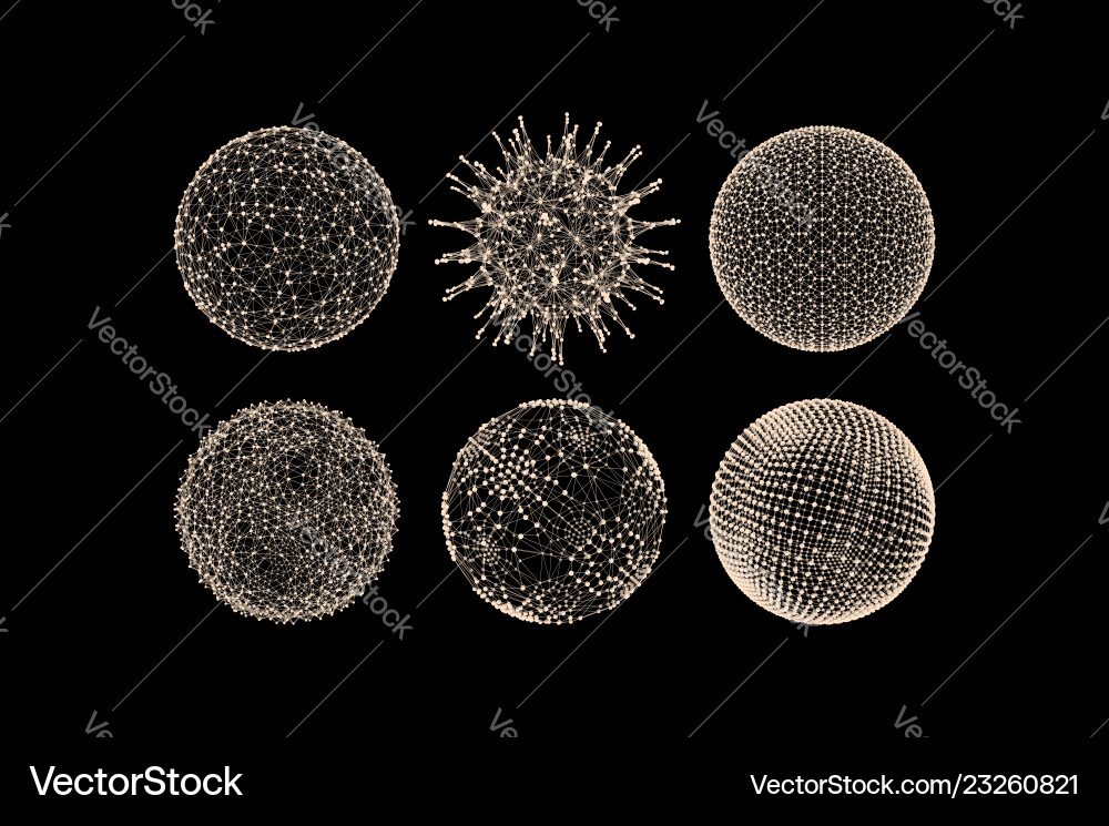 Sphere with connected lines global digital Sphere with connected lines global digital vector image