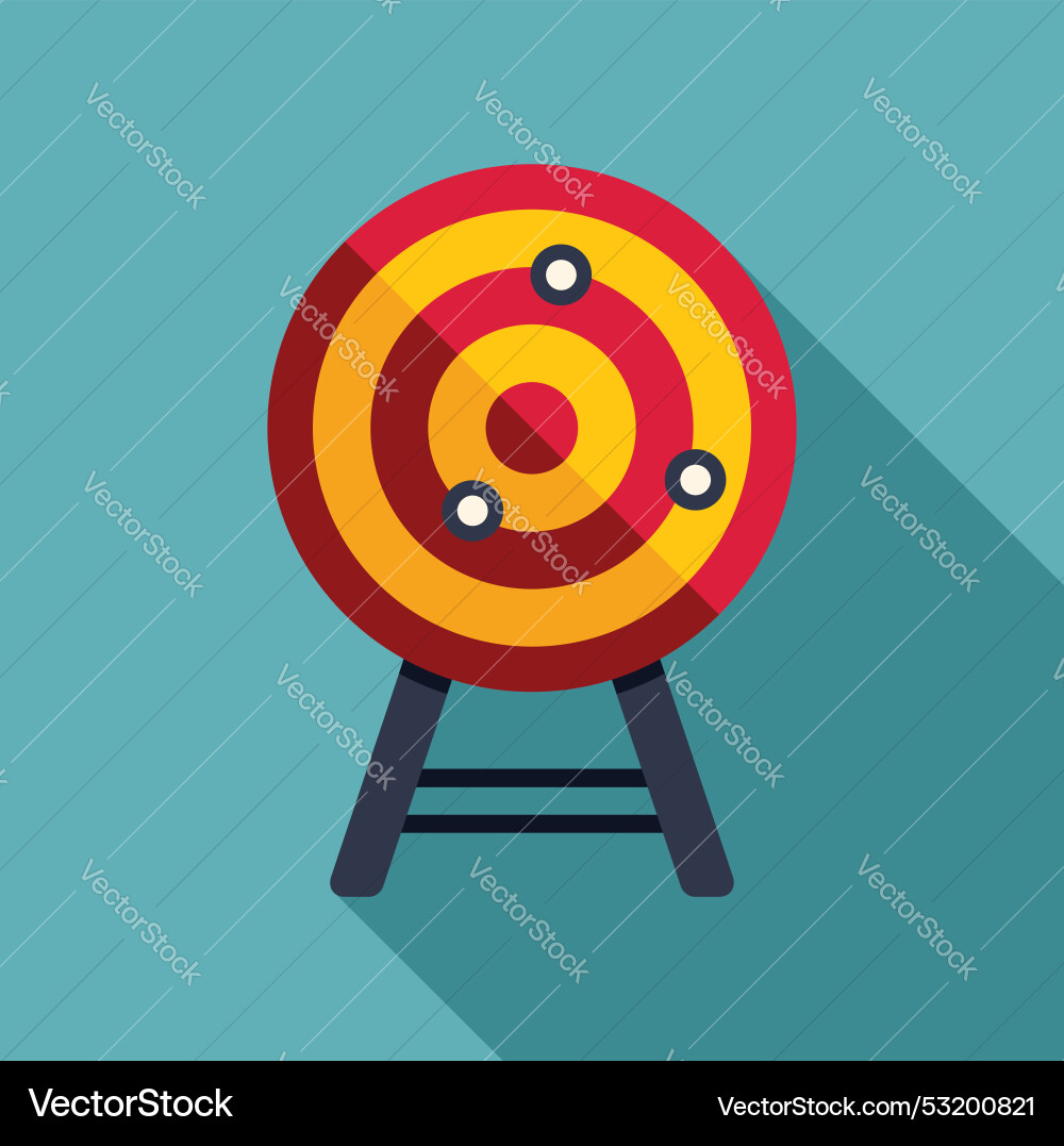 Target standing on tripod with three arrows Target standing on tripod with three arrows vector image