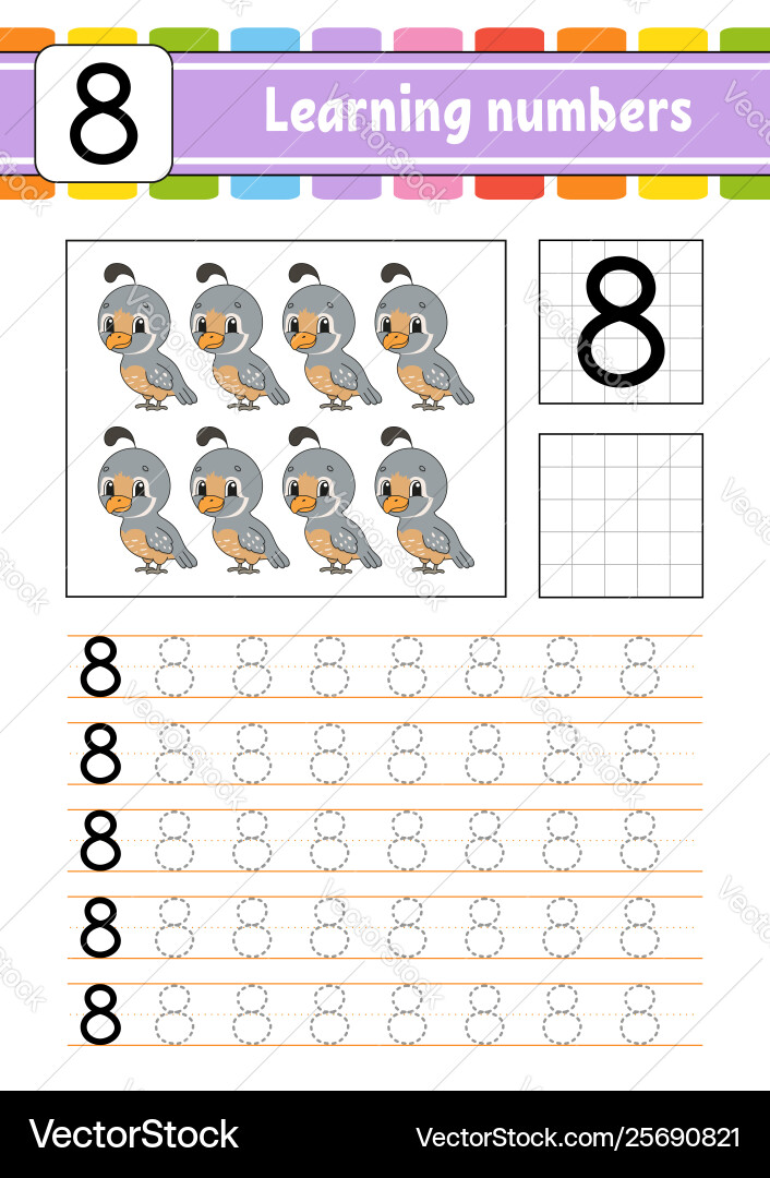 Trace and write handwriting practice learning Trace and write handwriting practice learning vector image