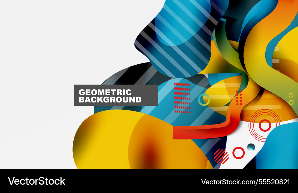 Vibrant abstract background overlapping shapes Vibrant abstract background overlapping shapes vector image