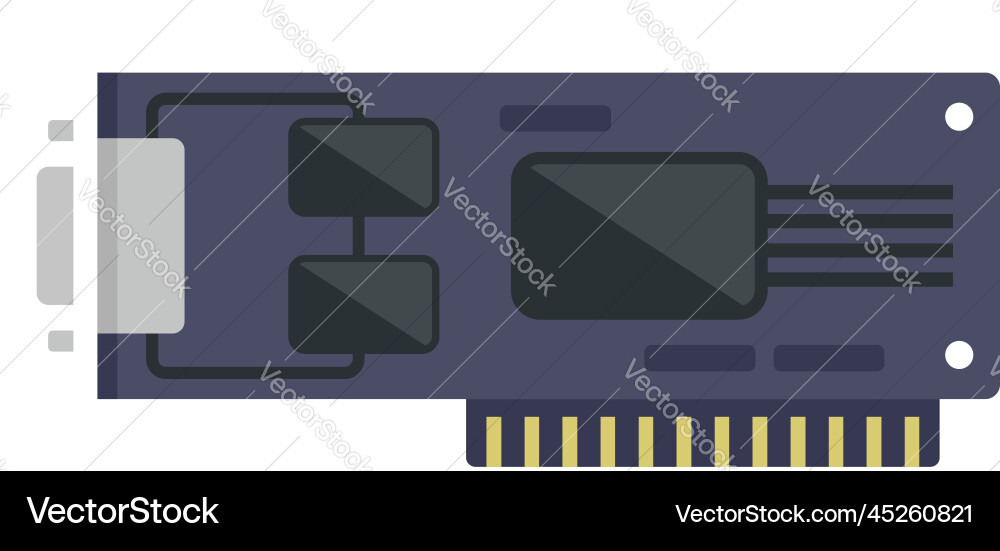 Video Card Icon - Computer Graphics Vector Image