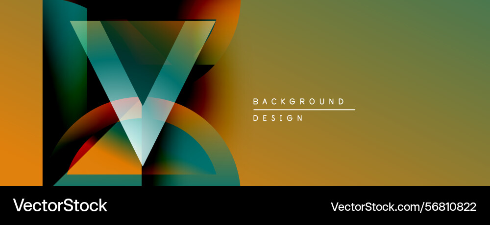 Abstract geometric design overlapping shapes vector image