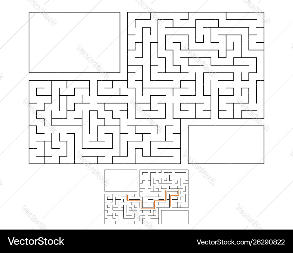 Abstract rectangular maze game for kids puzzle Vector Image