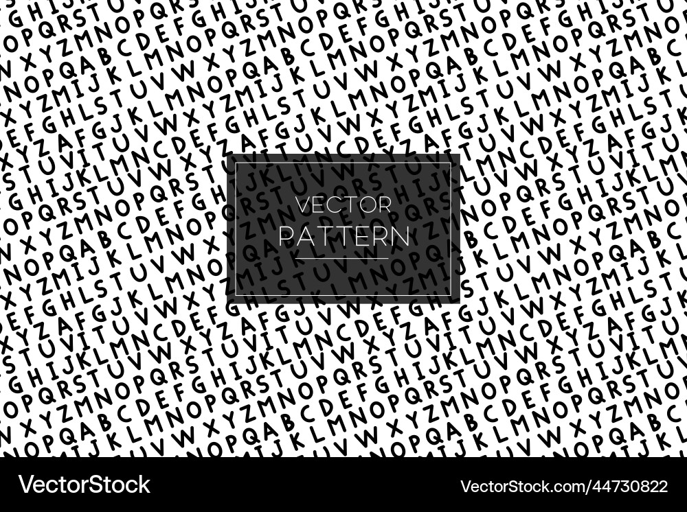 Alphabet black letters slanting pattern Alphabet black letters slanting pattern vector image