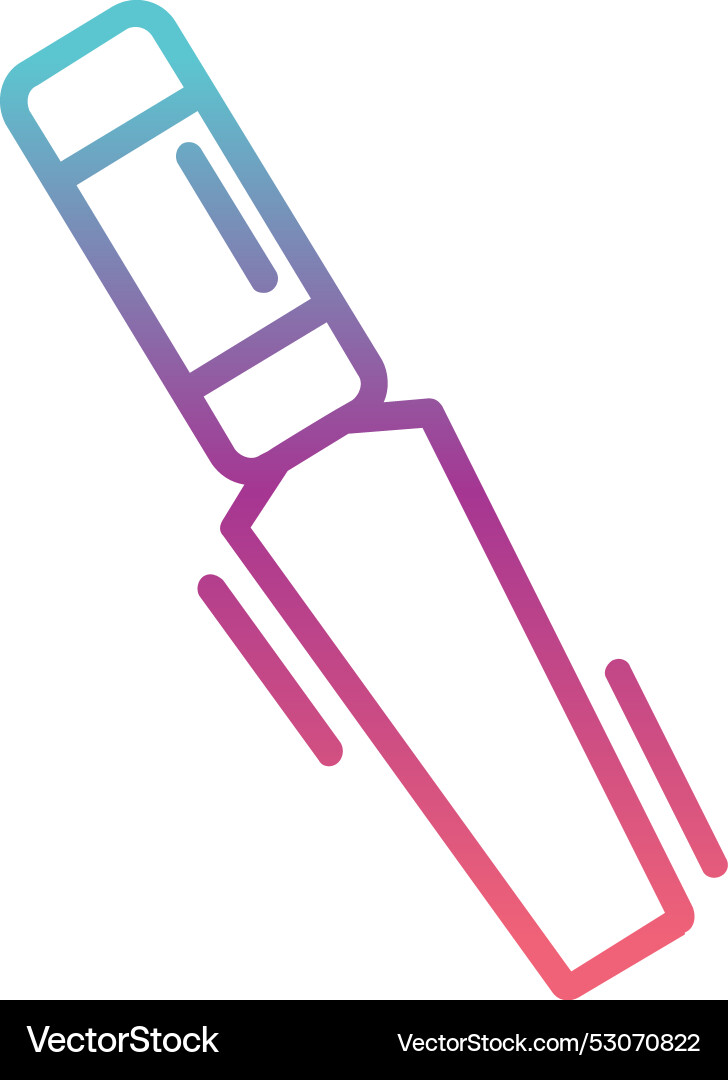 Chisel line gradient design Vector Image