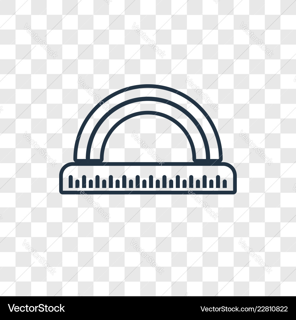Circle ruler concept linear icon isolated Circle ruler concept linear icon isolated vector image