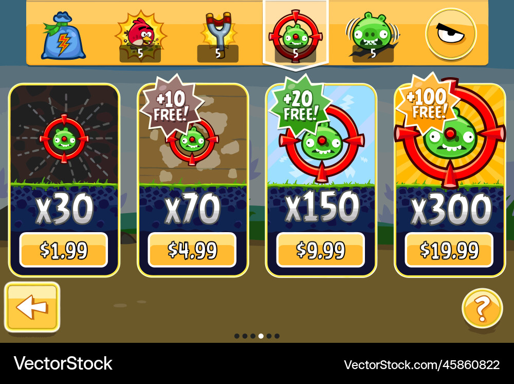 Complete set of level button game ui pop-up icon Vector Image