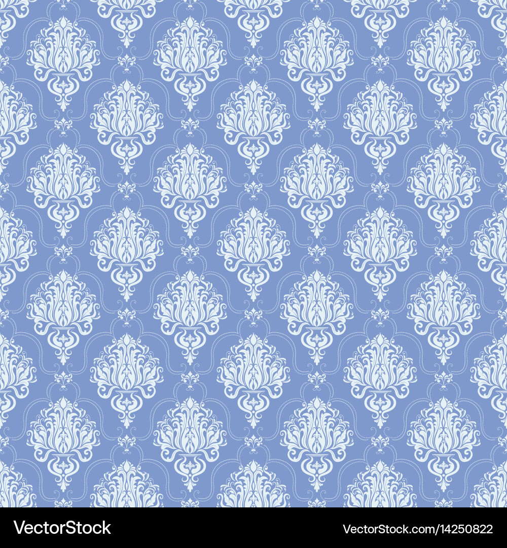 Damask seamless pattern background vector image