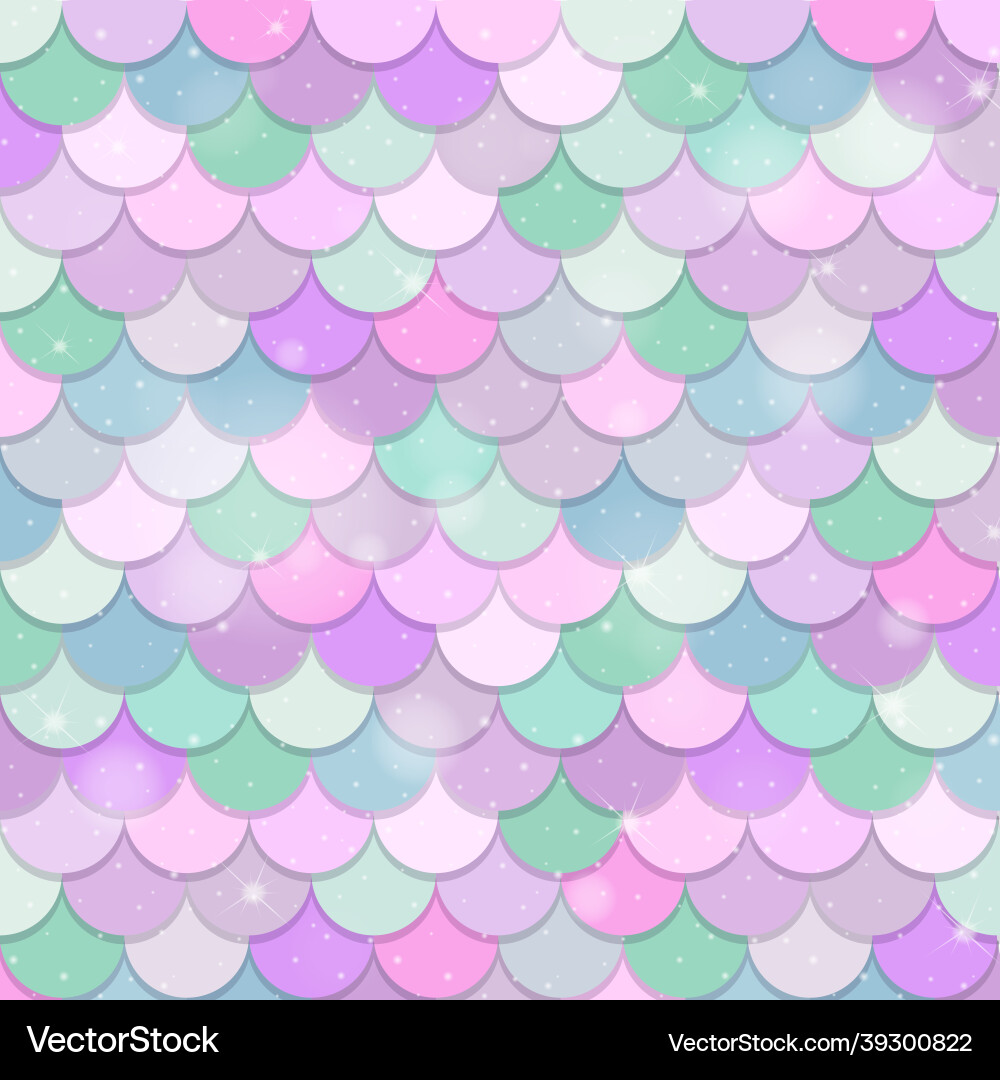 Fish scale seamless pattern background vector image