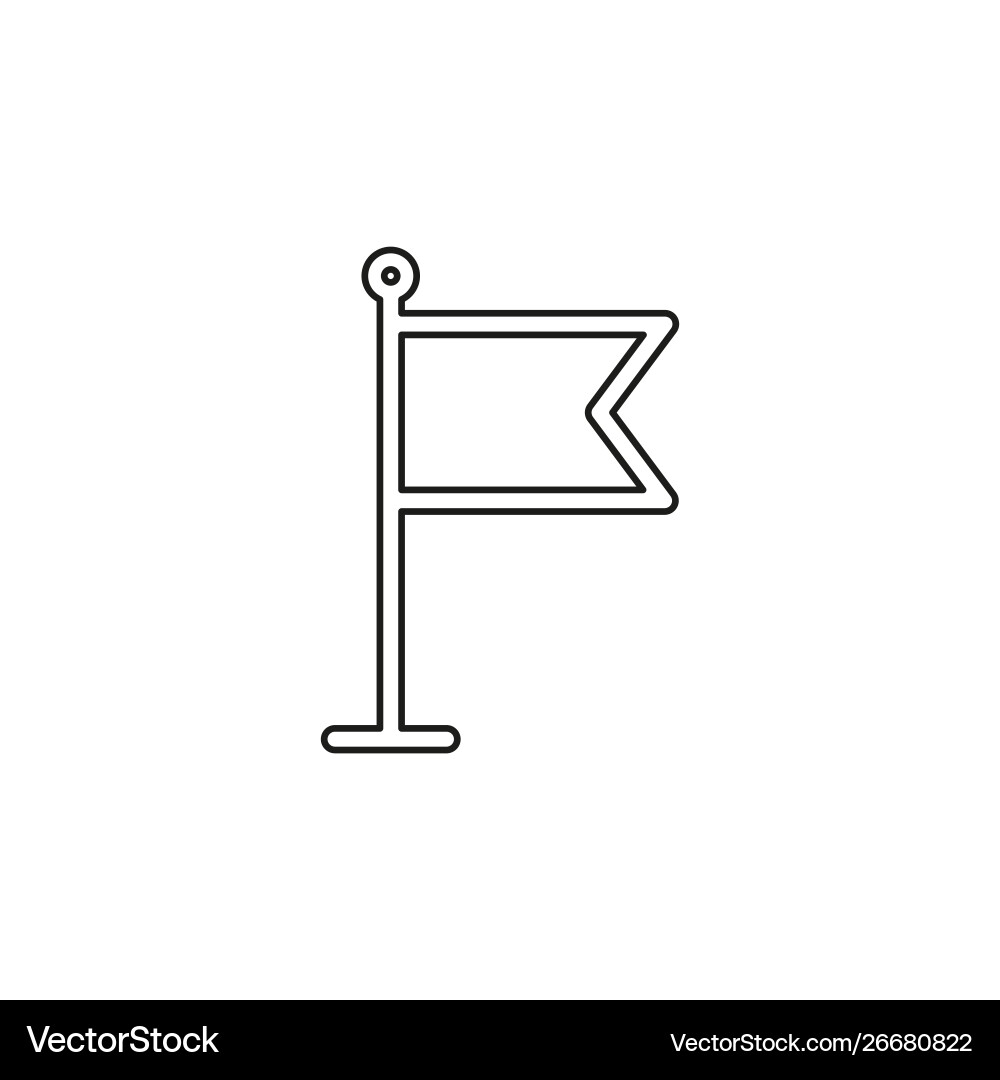 Flag pointer sign icon location marker symbol Vector Image