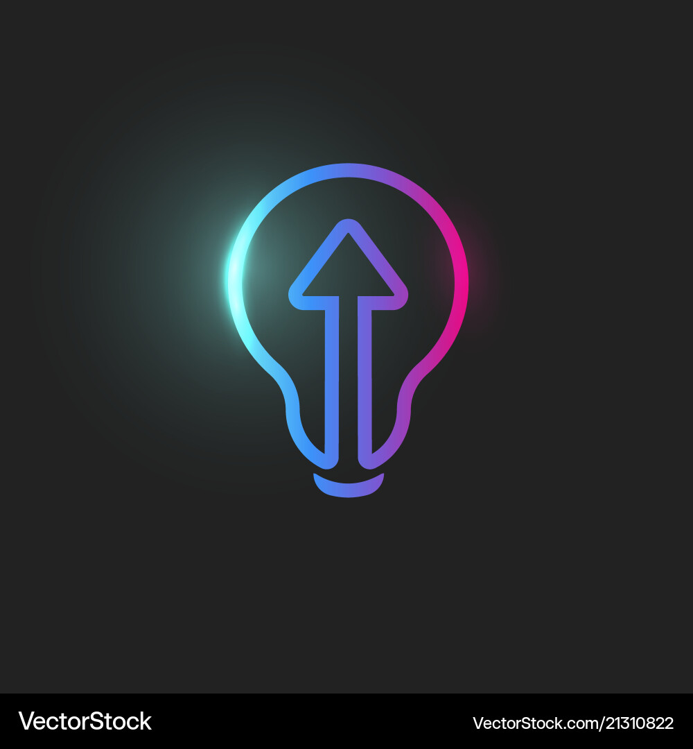 Forward Arrow Lightbulb Icon Vector Image