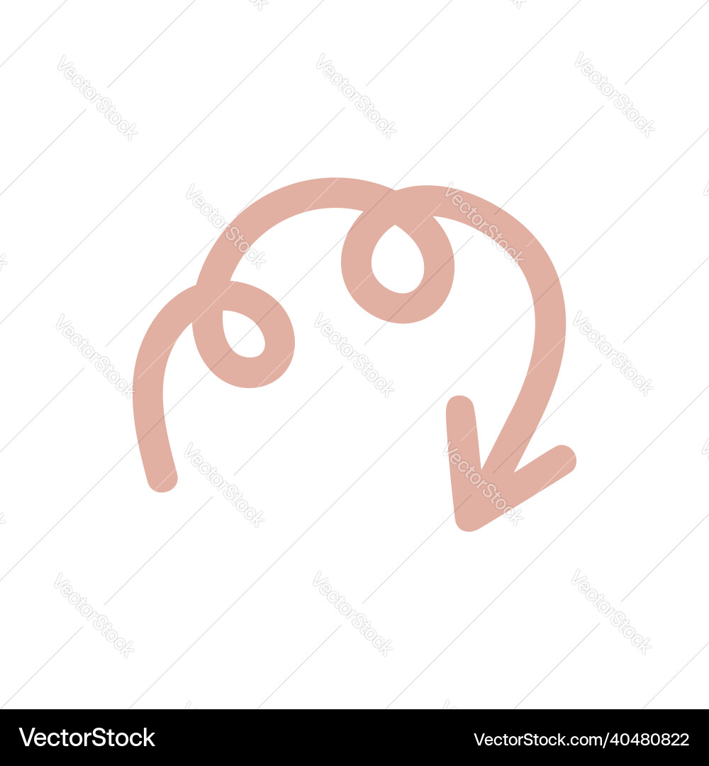 Isolated element an abstract arrow vector image