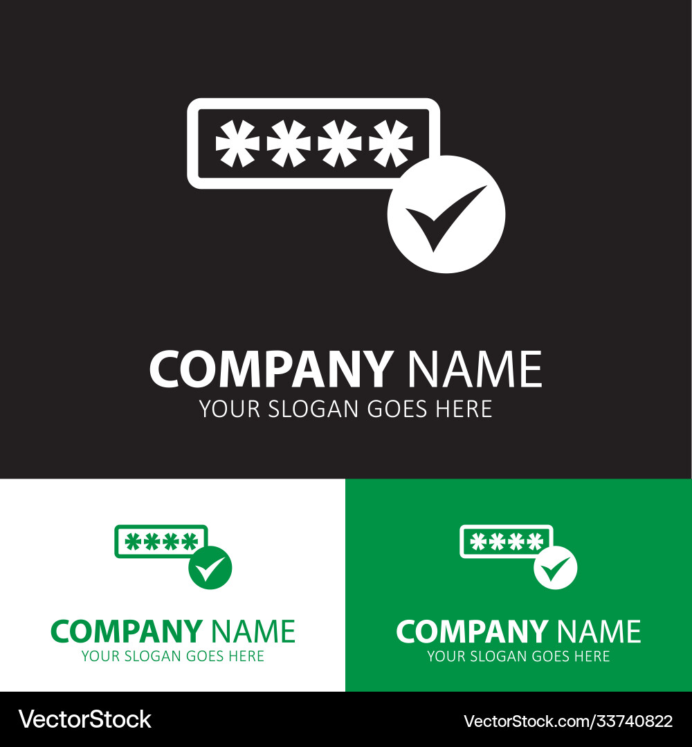 Password verification icon for web and mobile Password verification icon for web and mobile vector image