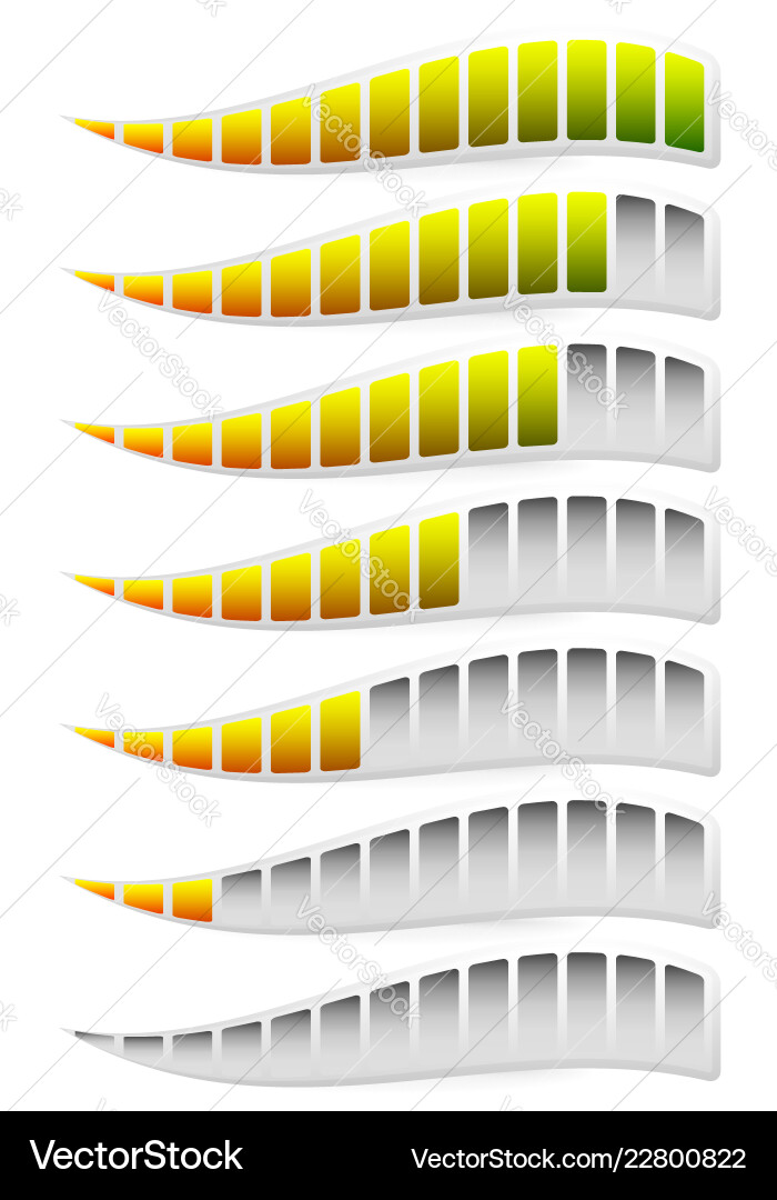 Progress loading bars horizontal Progress loading bars horizontal Vector Image