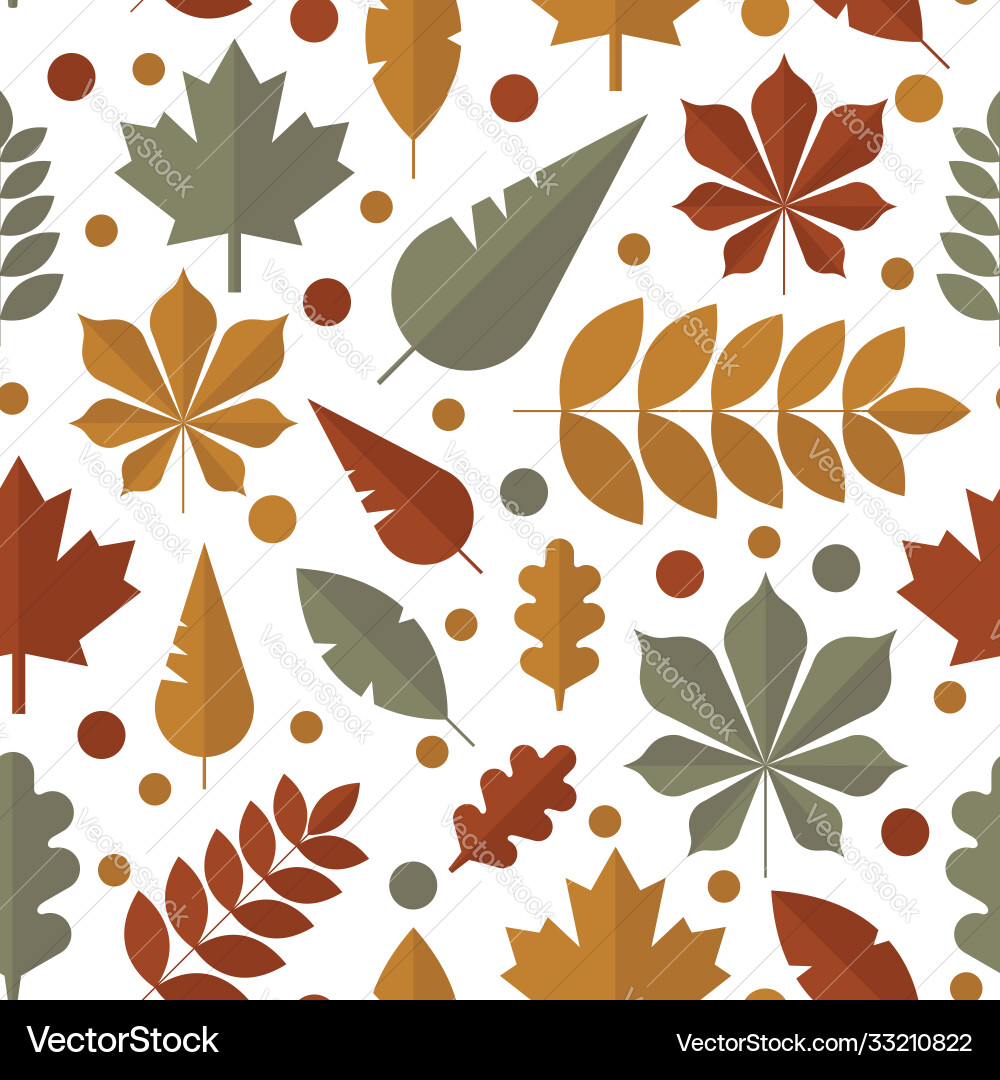 Seamless pattern leaf in three colors Seamless pattern leaf in three colors vector image