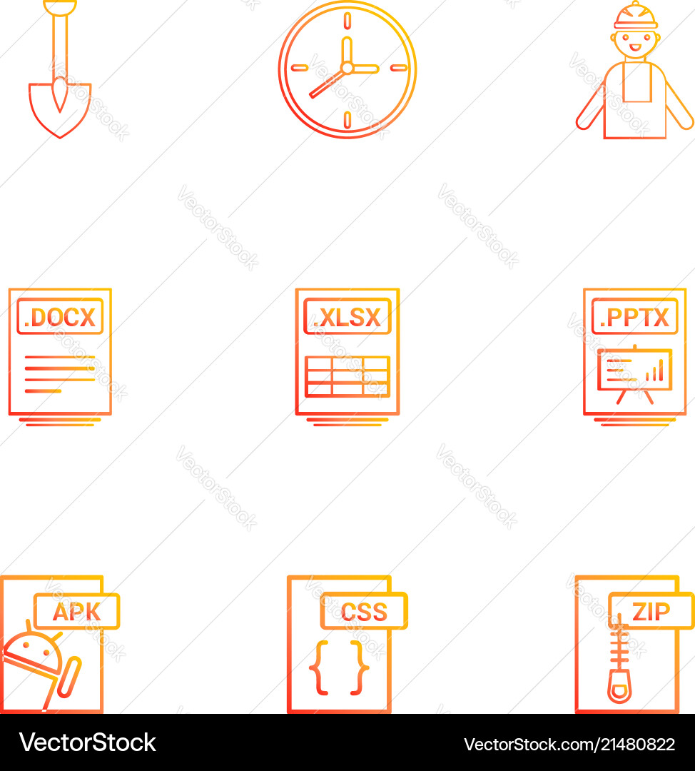 Spade clock engineer pptx power point zip vector image