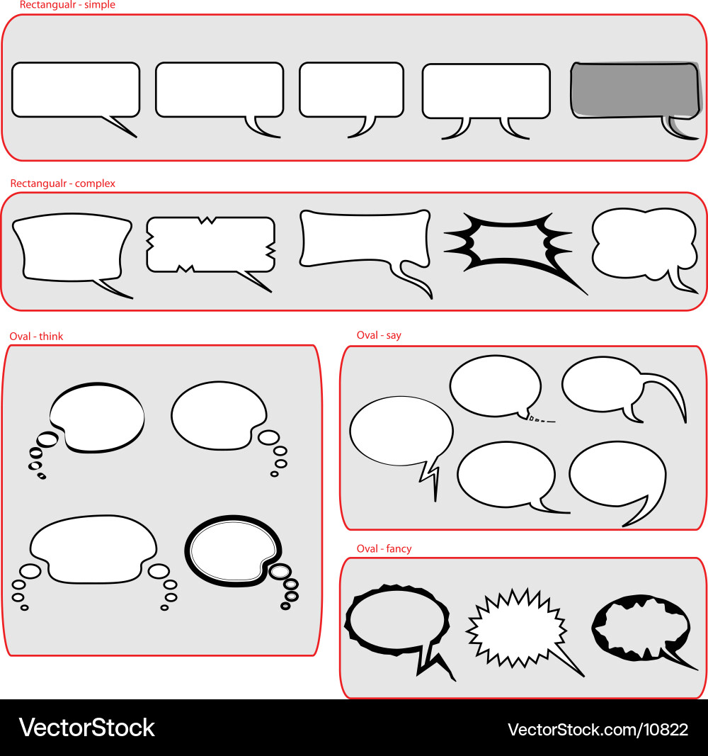 Speech Bubbles & Dialogue Vector Image