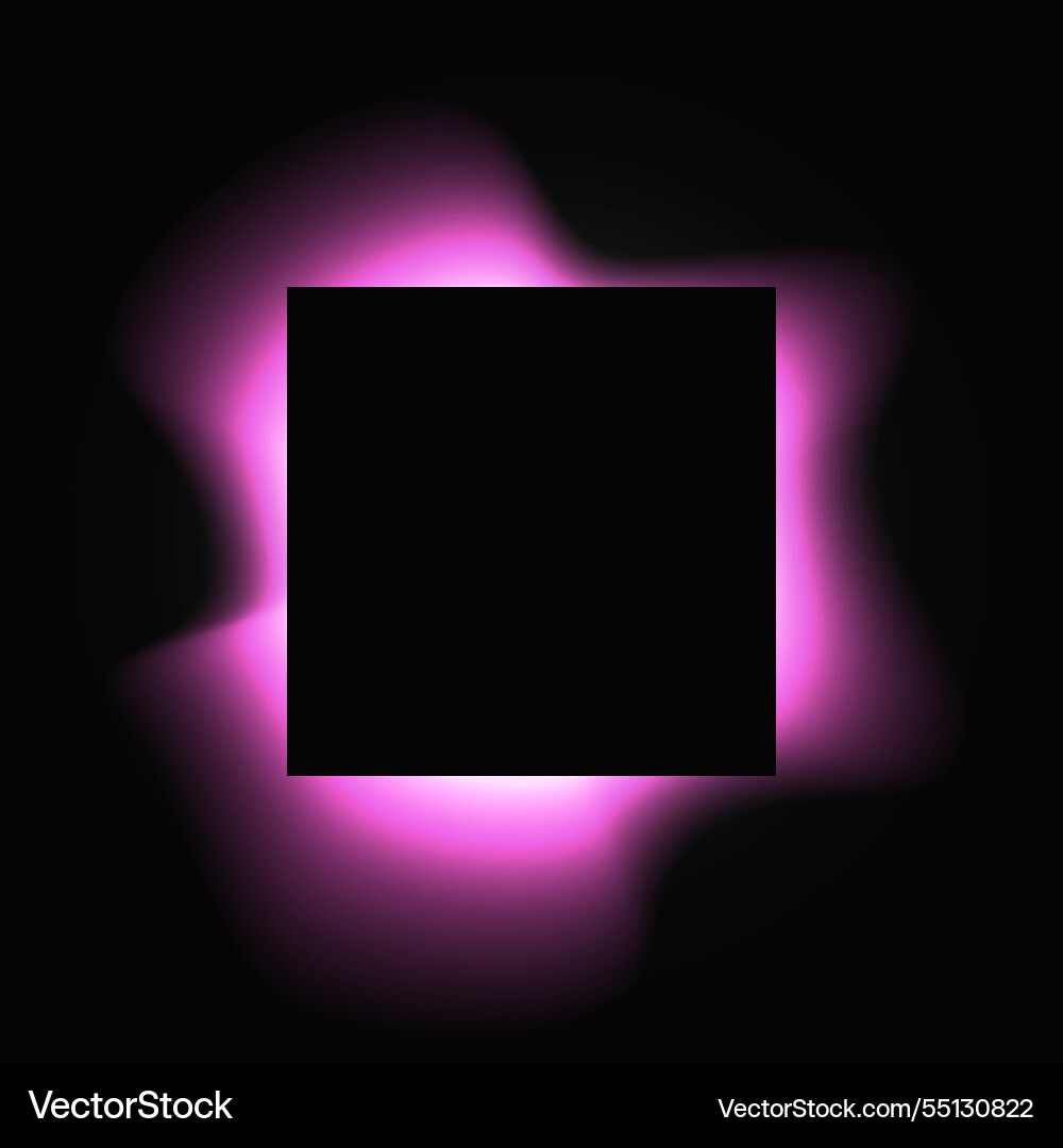 Square illuminate light frame with color gradient Square illuminate light frame with color gradient vector image