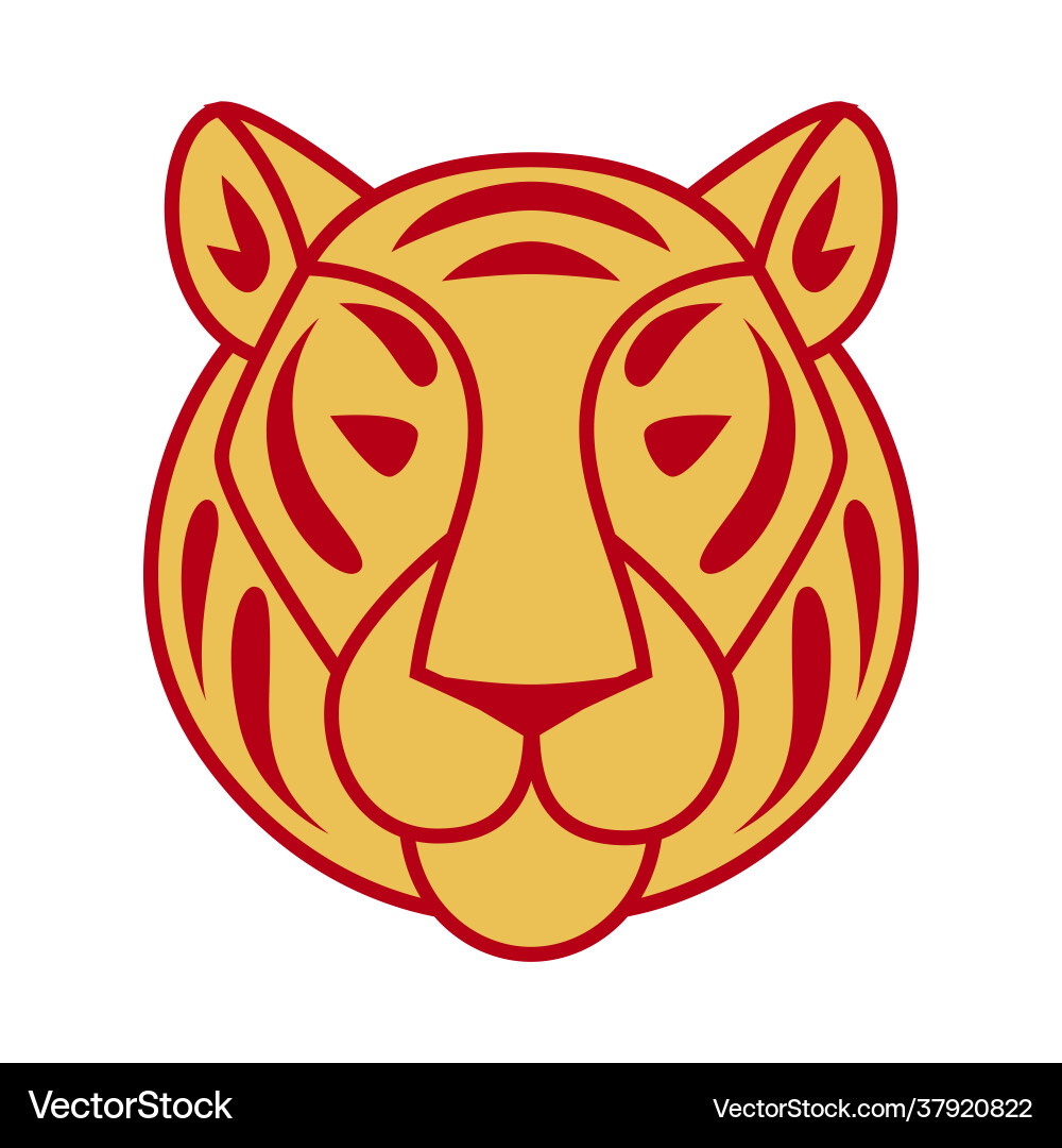 Tiger oriental symbol 2022 Tiger oriental symbol 2022 vector image