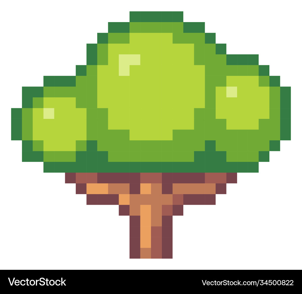 Tree pixel design Tree pixel design vector image