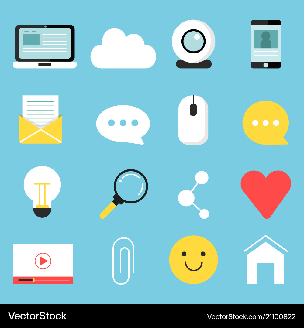Web icons set of various symbols for blogging Web icons set of various symbols for blogging vector image