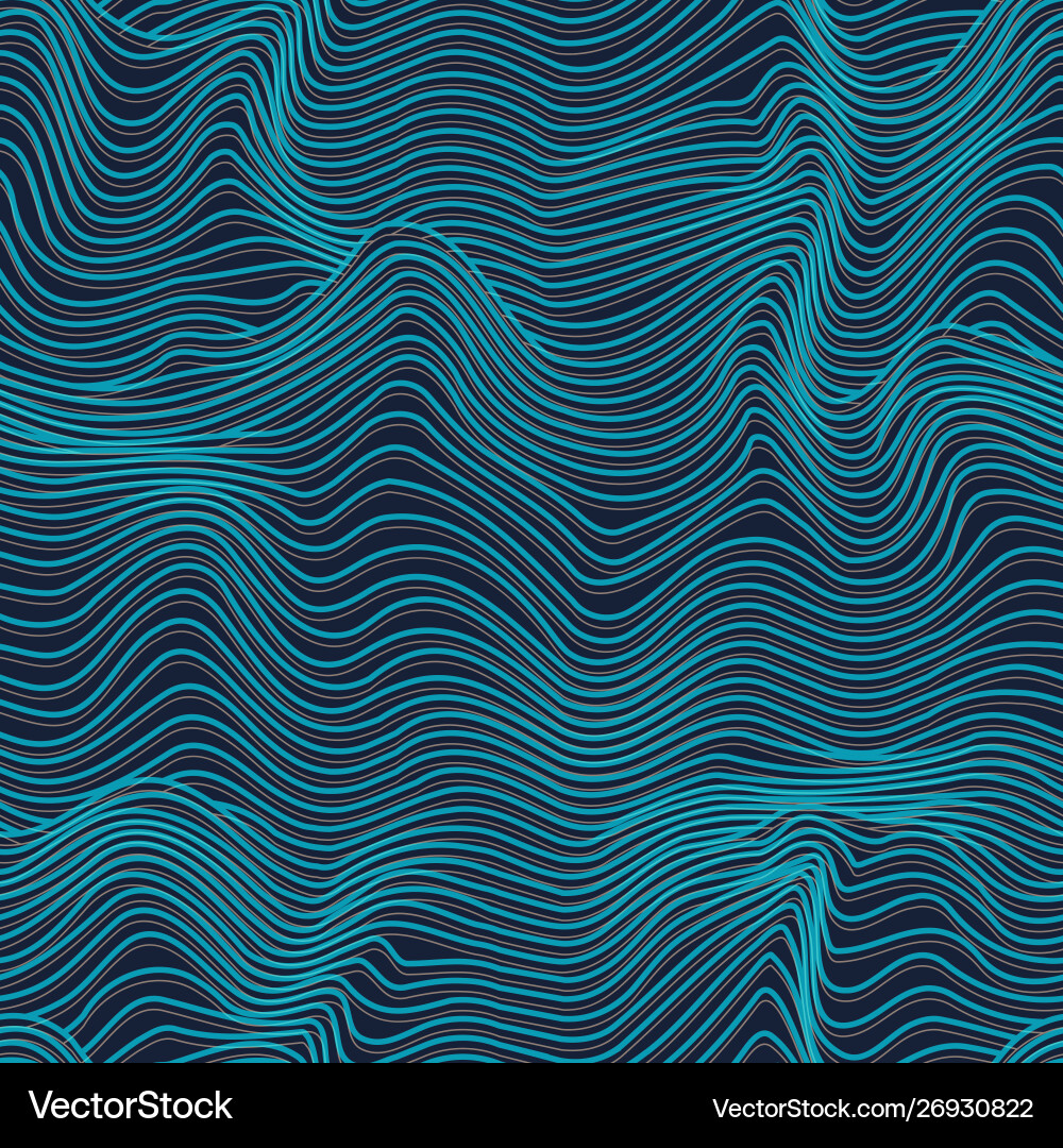 Wireframe Wave Pattern Vector Image