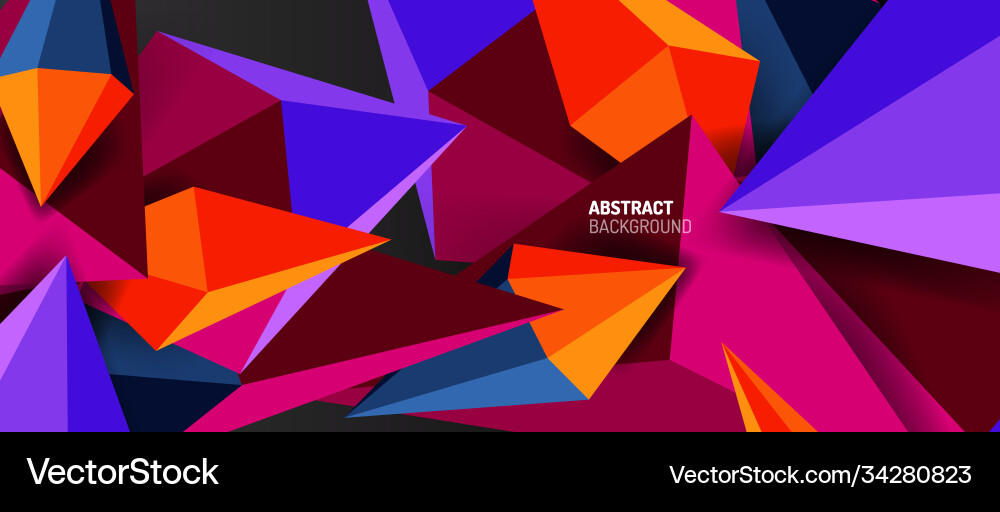 3d low poly abstract shape background Vector Image