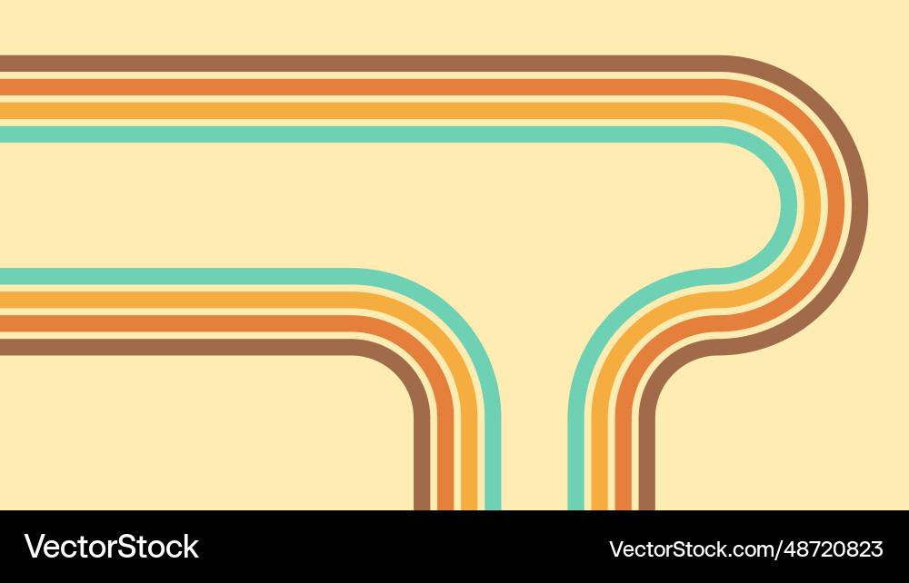 Abstract groovy retro style background with line Abstract groovy retro style background with line vector image