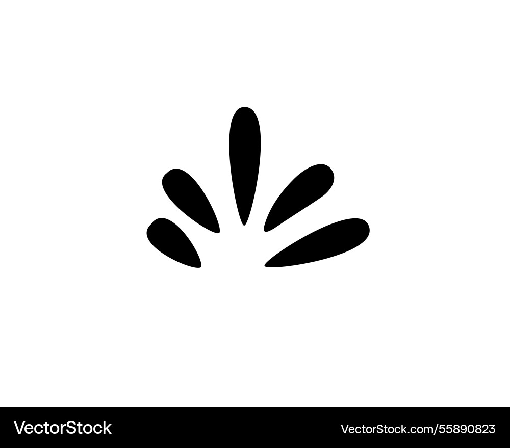 Abstract minimal icon with simple black shapes vector image