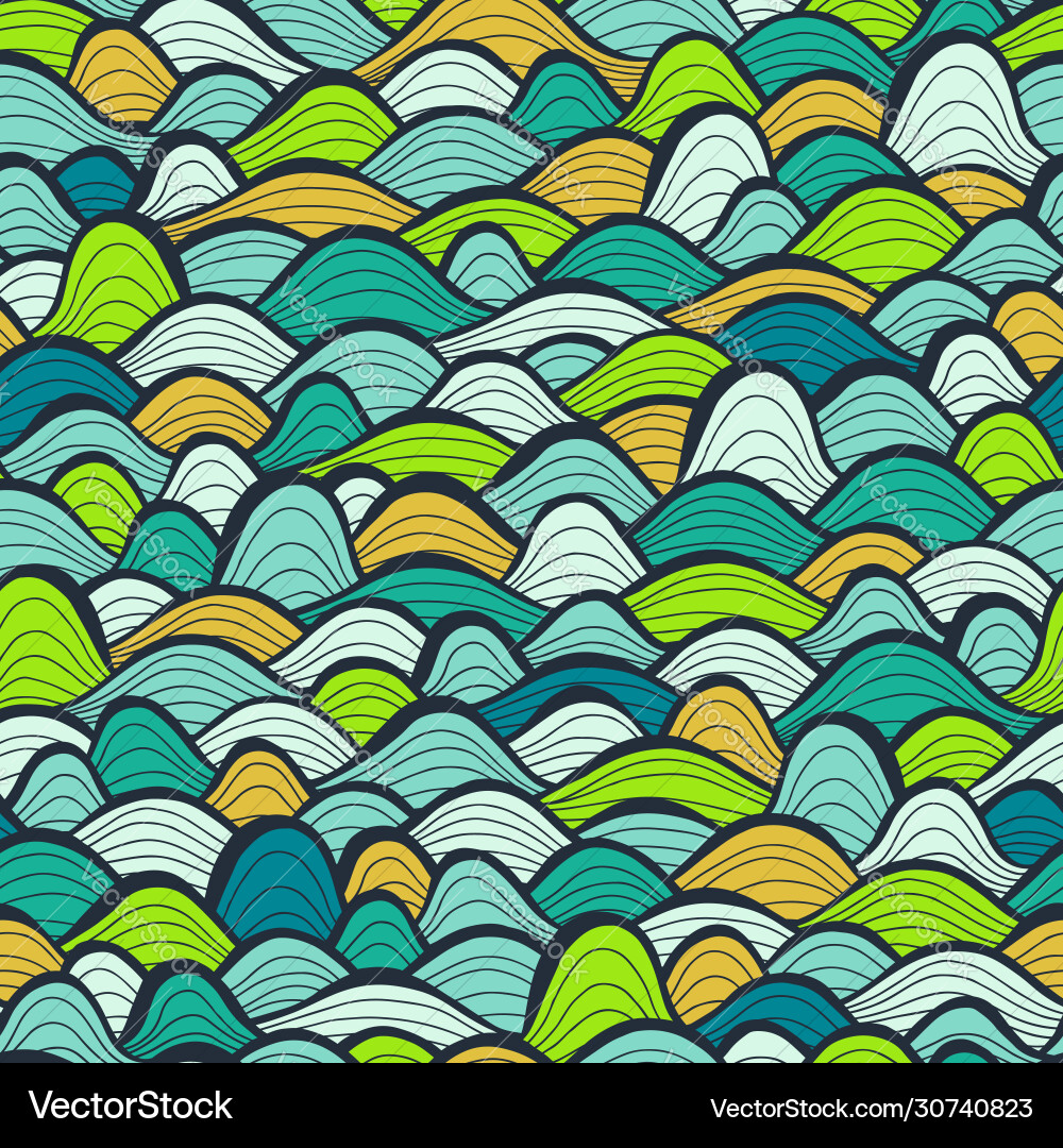 Abstract wave colorful pattern seamless wavy Abstract wave colorful pattern seamless wavy vector image