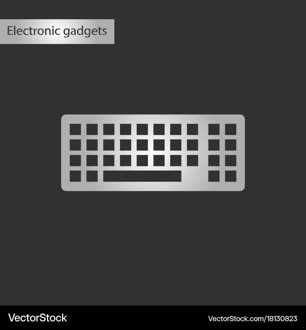 Black and white style icon computer keyboard Vector Image