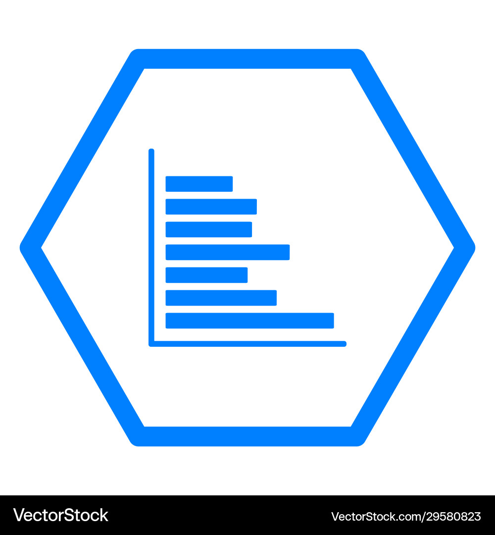 Chart and hexagon vector image