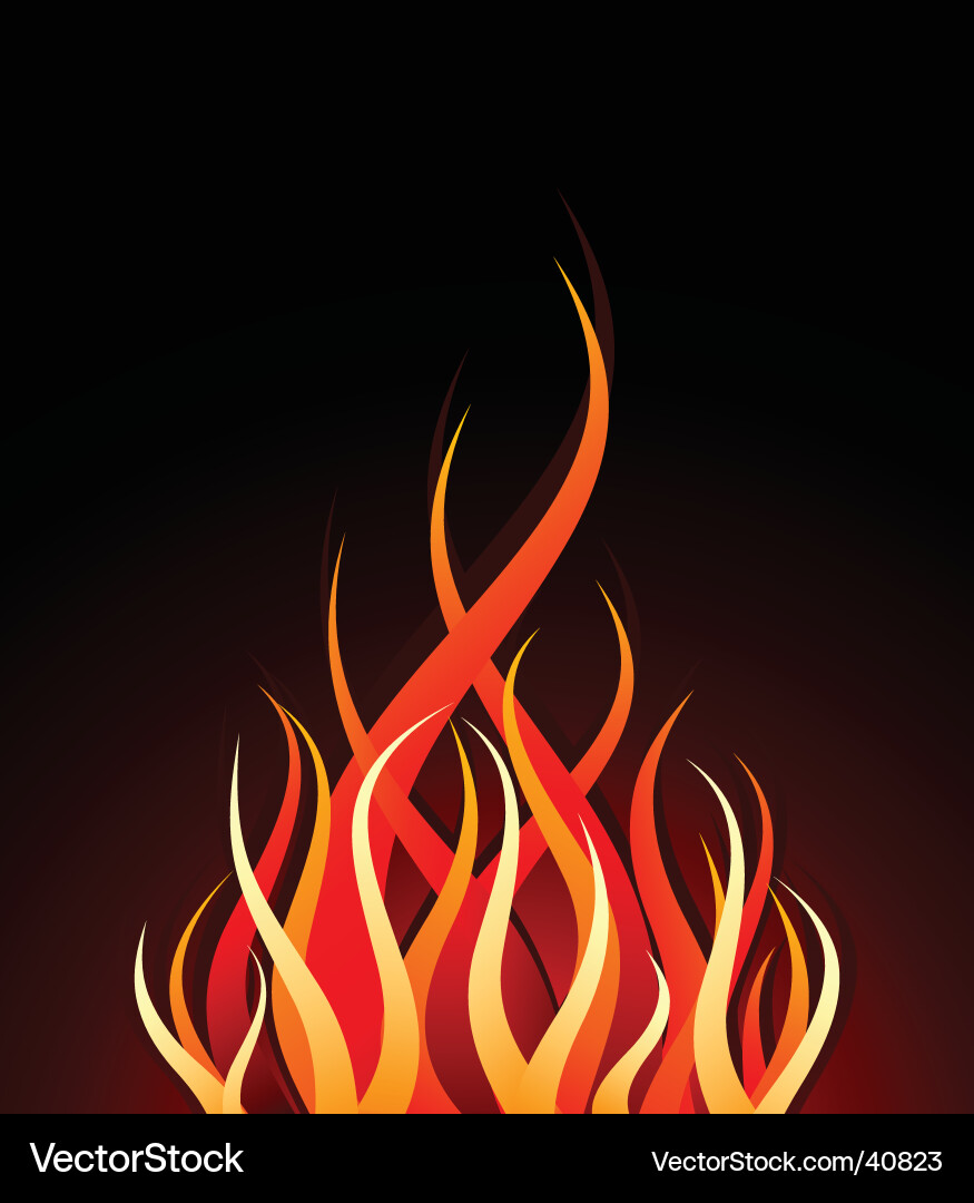 Dynamic Flame Effect Vector Image