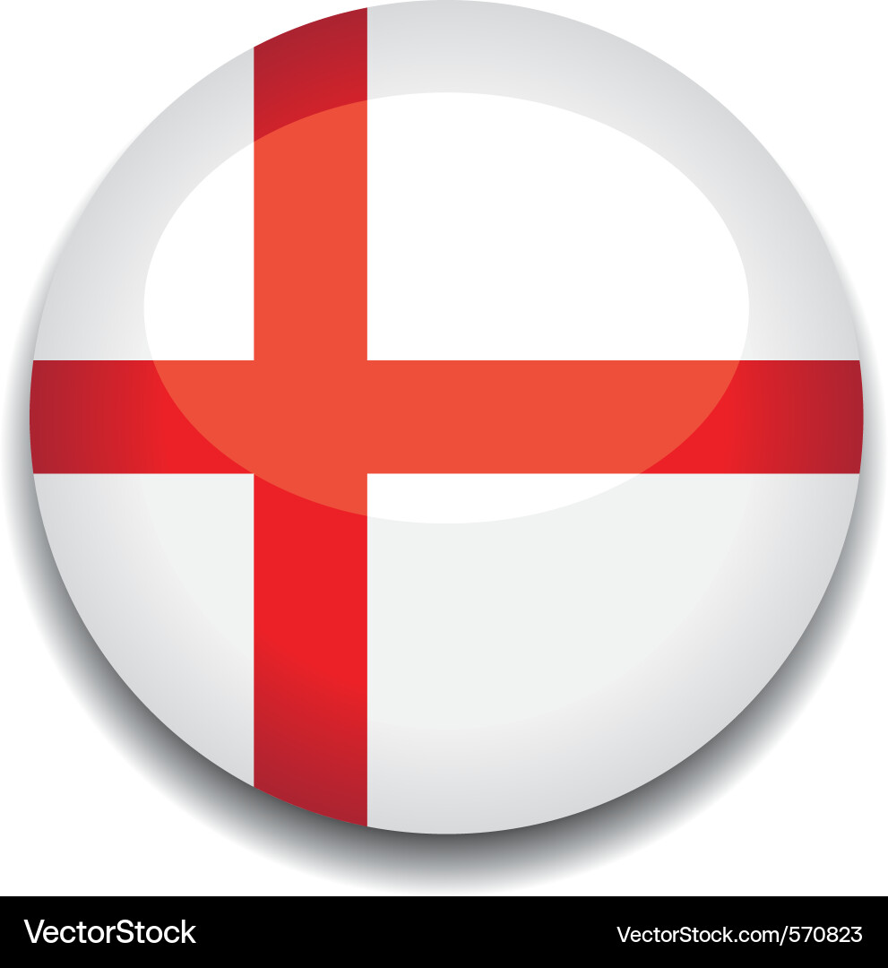 England Flag Button vector image